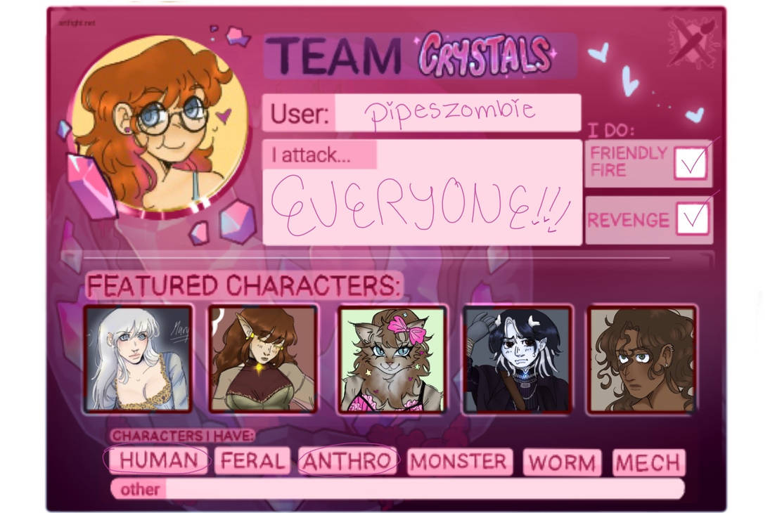 CRYSTAL TEAM ARTFIGHT 2025 by pipesfarts on DeviantArt