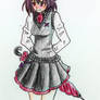Anime school girl in love