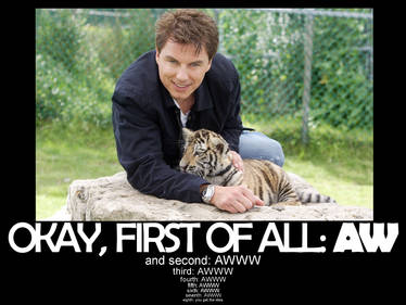 John Barrowman With A Tiger