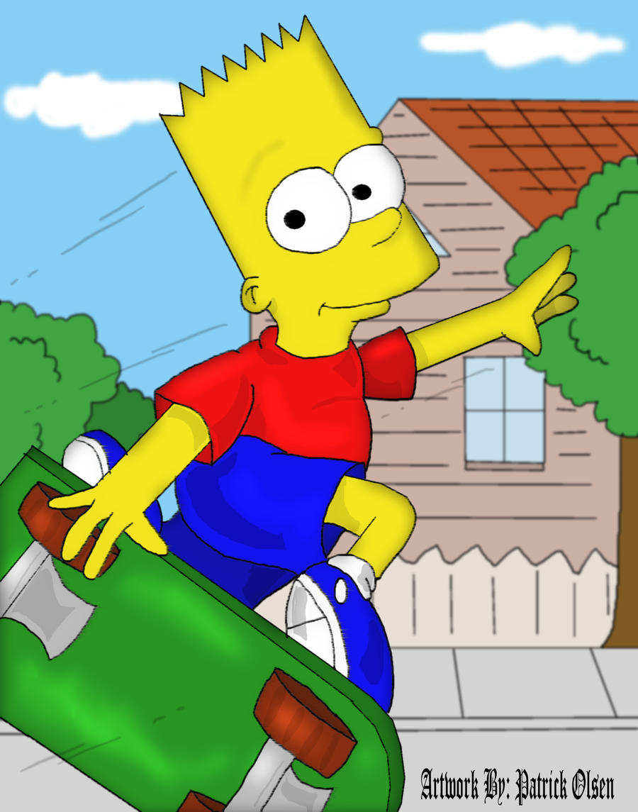 Color Inverted Bart Simpson Bart Simpson Color Scheme