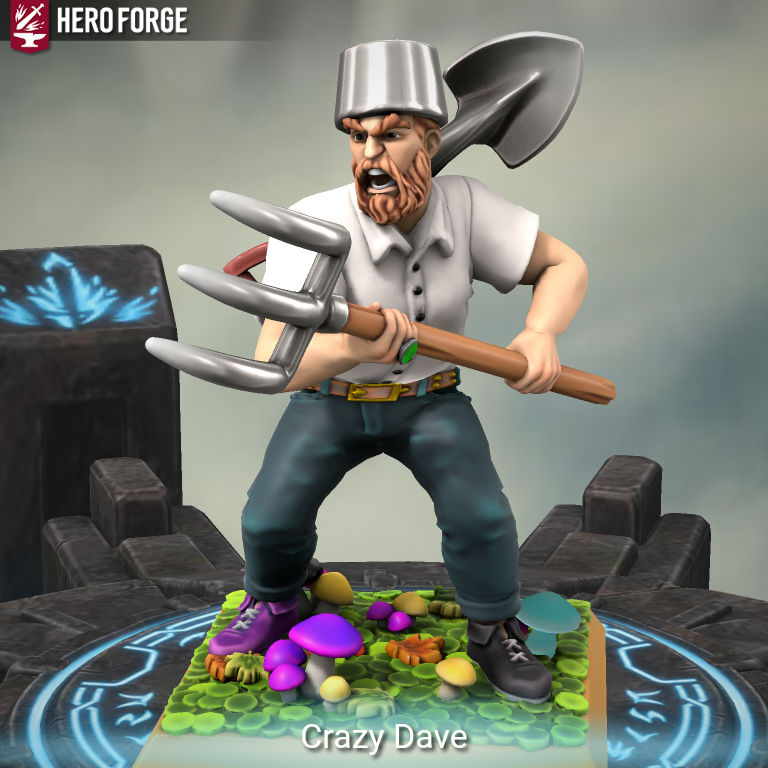 Crazy Dave Rig Crazy Dave in Hero Forge by DaXeGaNa on DeviantArt
