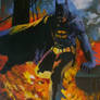 Batman on fire