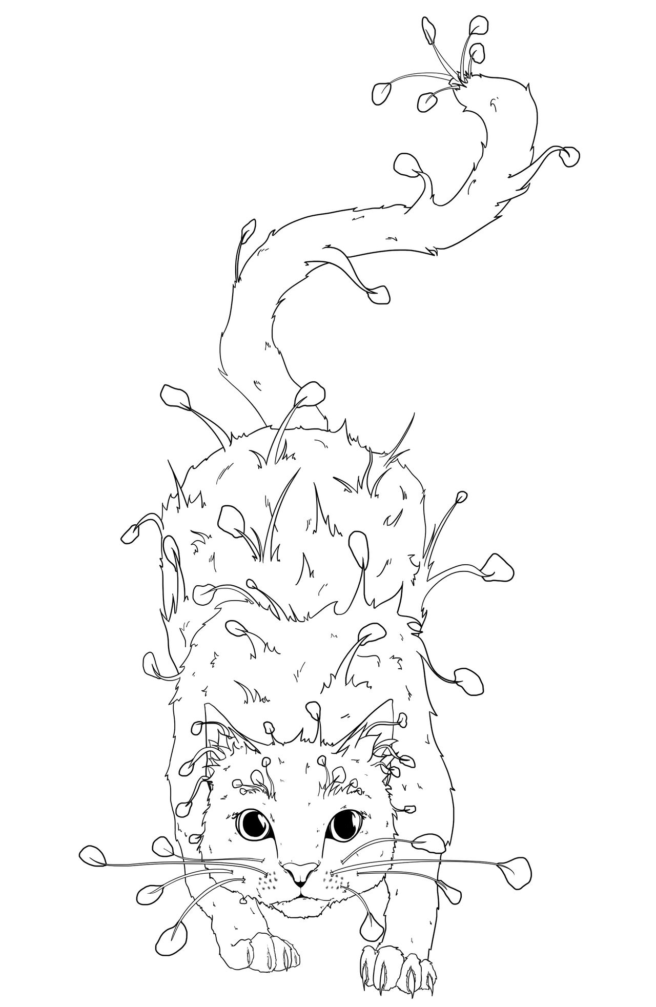 Grass type cat - line