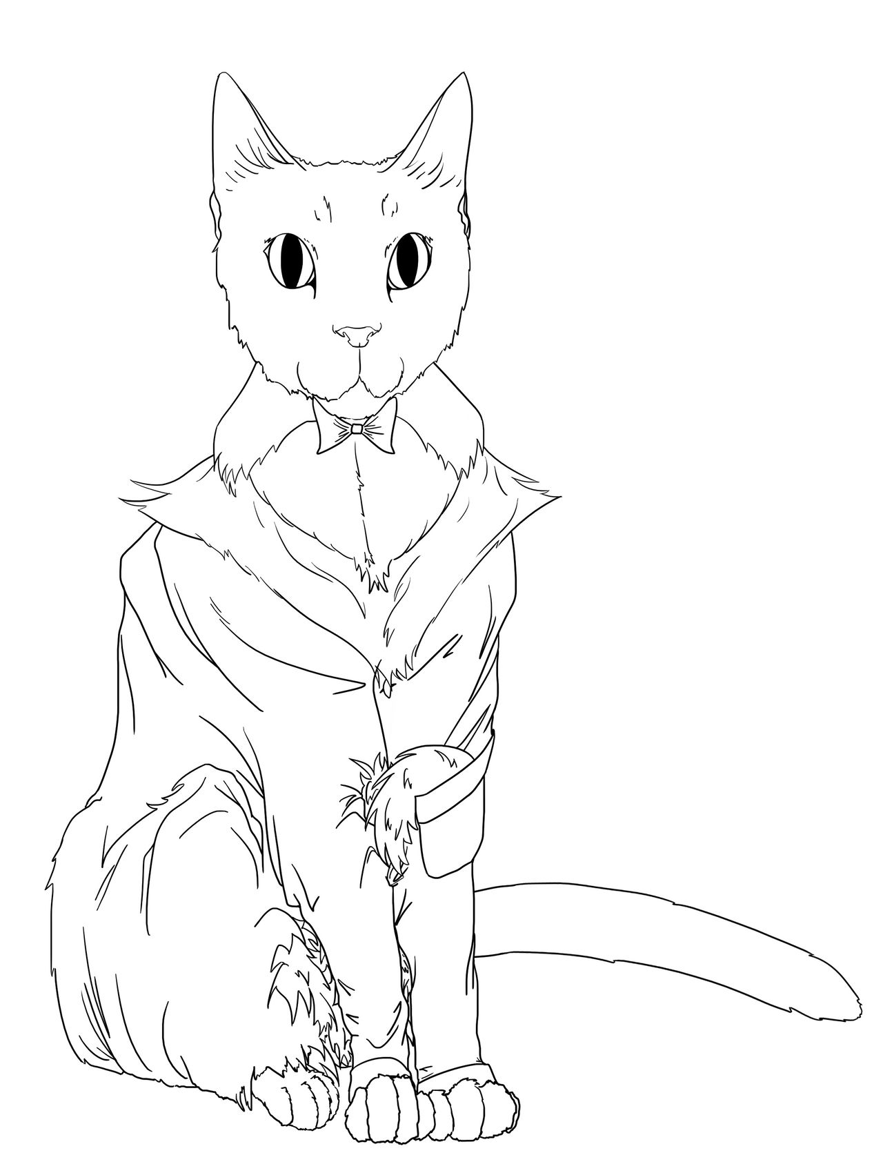 Spy cat - line art