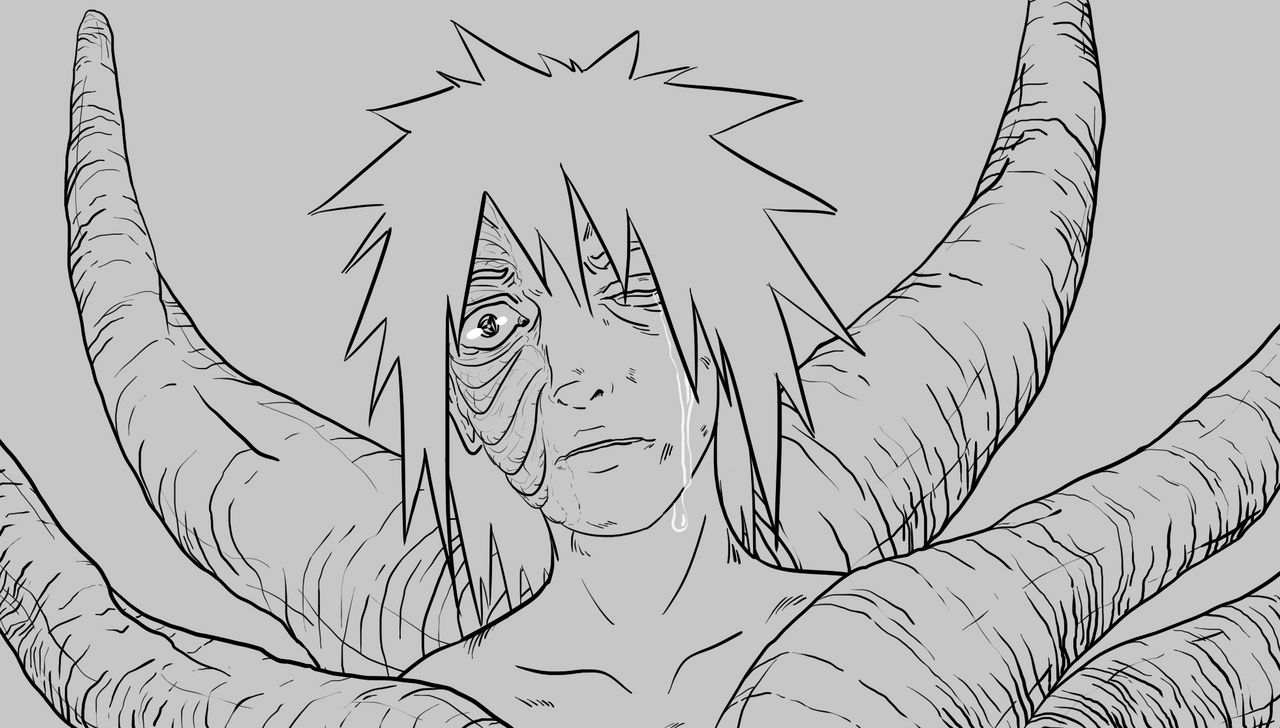 Obito - Naruto Redraw Challenge - Lines