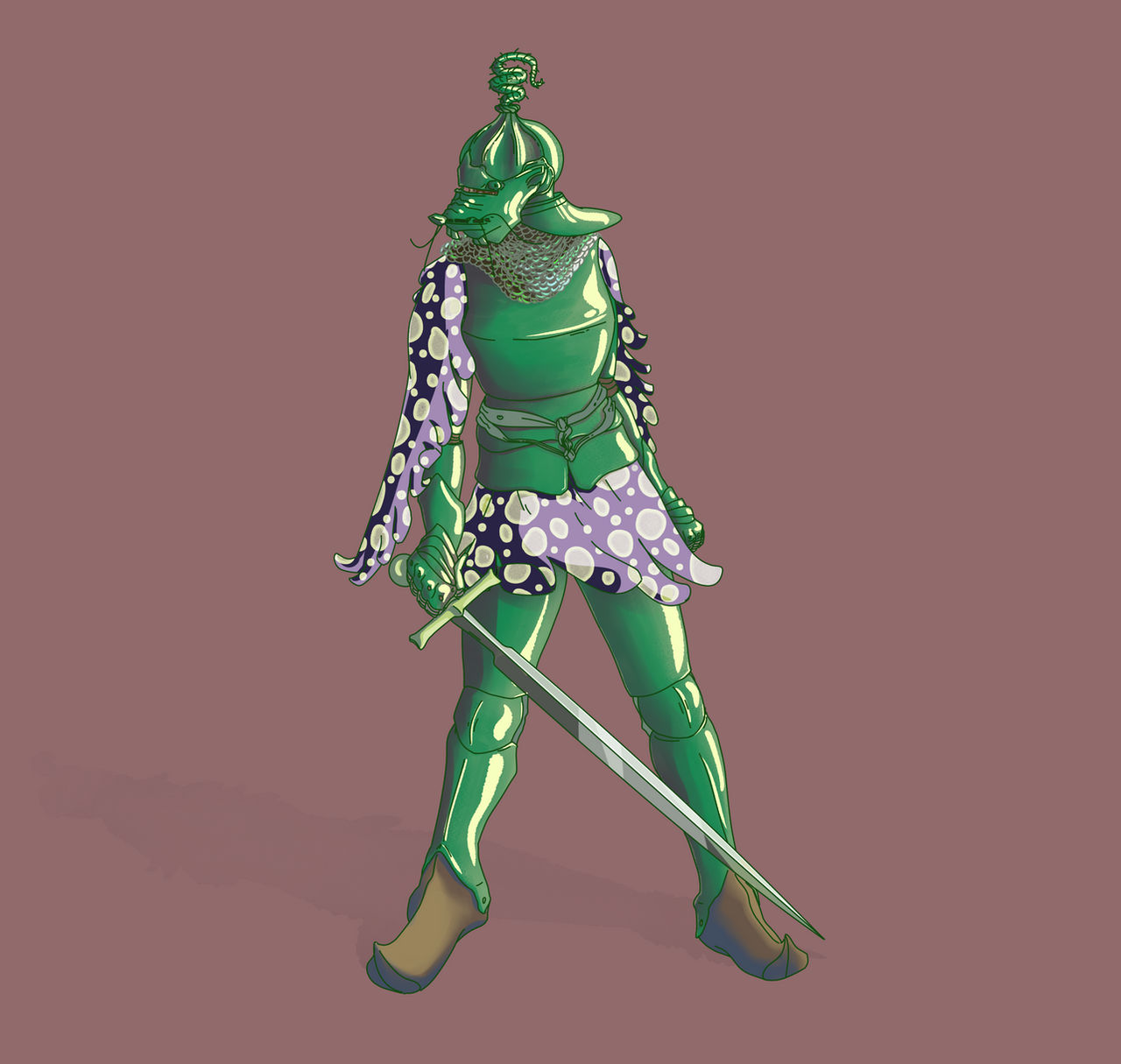 Green Rat Knight (prompt given by Goran on bsky)