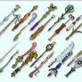 Handdrawn Magic Wands pack