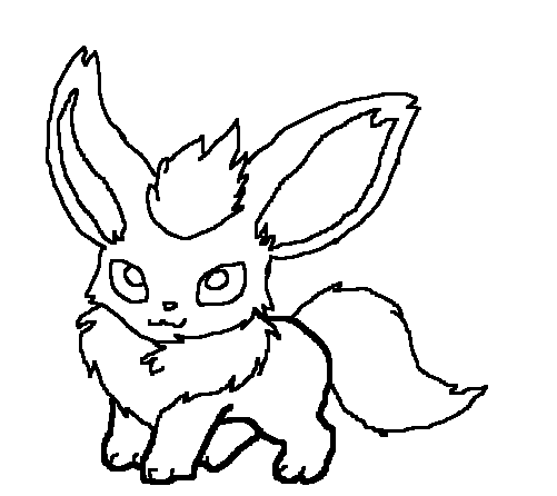 Flareon MSPaint Lineart