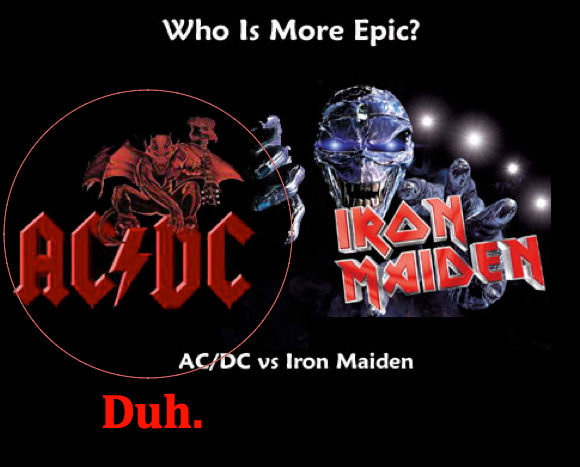 AC/DC VS Iron Maiden! by ironcrafter on DeviantArt