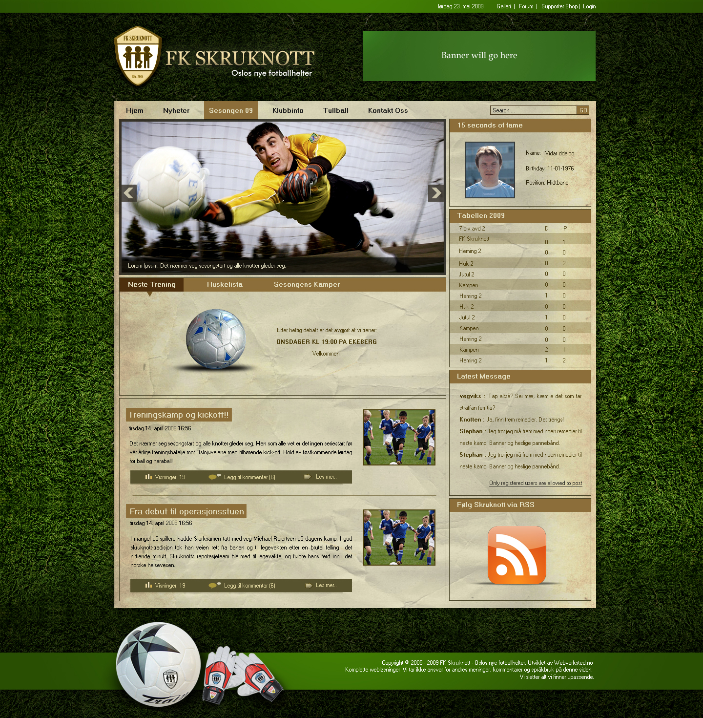 Joomla Template Soccer Style