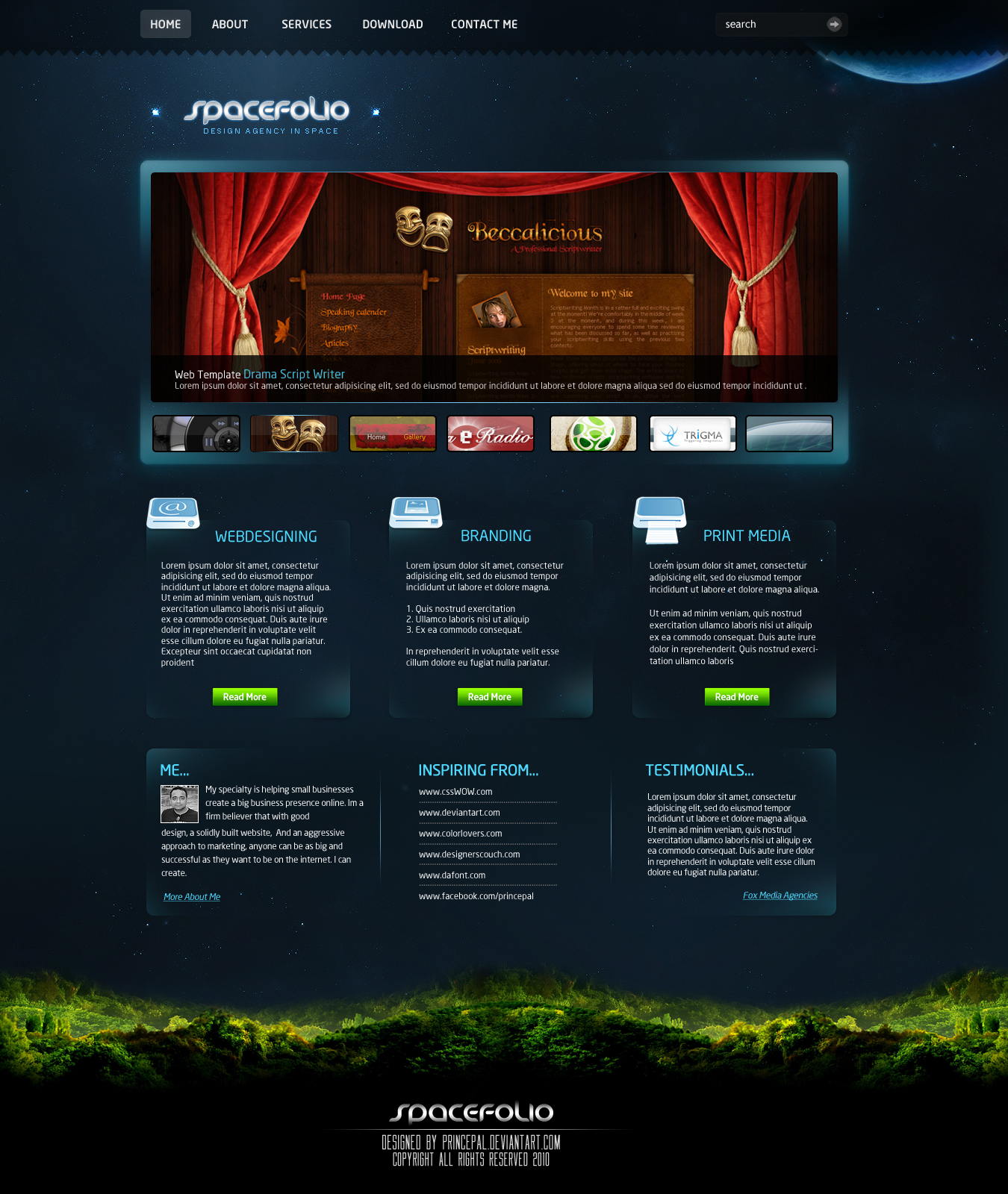 Spacefolio Of A Design Agency by princepal