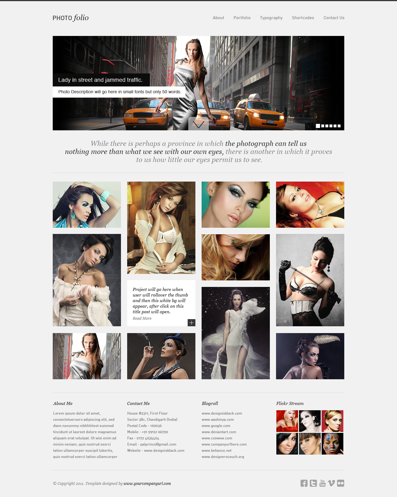 Minimal PhotoFolio WP Theme