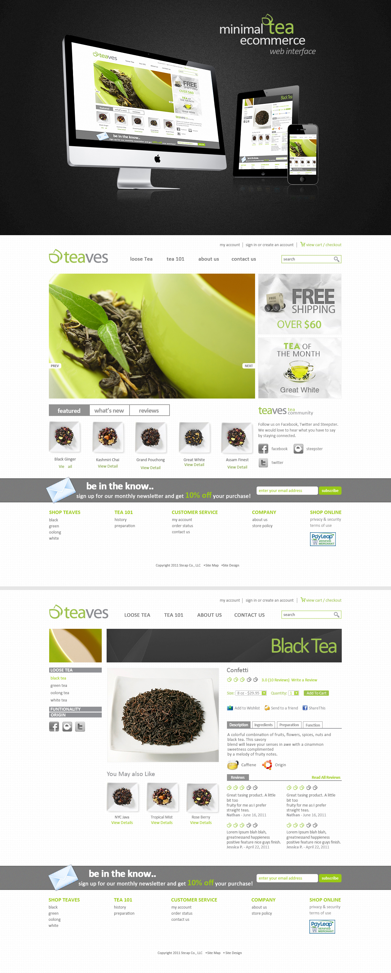 Minimal Tea eCommerce WebSite