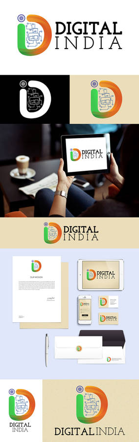 Digital India Logo Concept #1 By Prince Pal