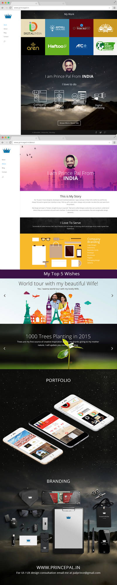 Prince Pal - UI / UX / Branding Portfolio Website by princepal