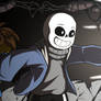 Sans to the rescue (Glitchtale fan art)