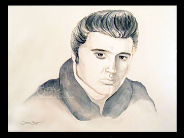 Elvis Presley Watercolour Portrait