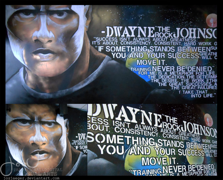 Dwayne Johnson -The Rock- Wall Mural