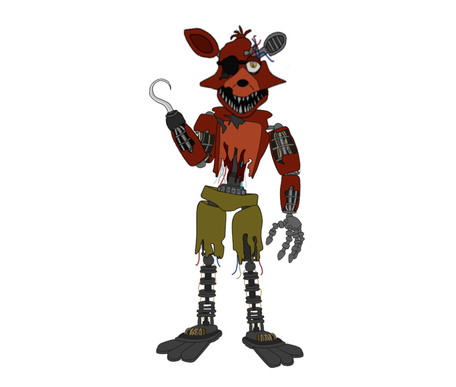 How To Draw Withered Foxy  Five Nights at Freddy's 