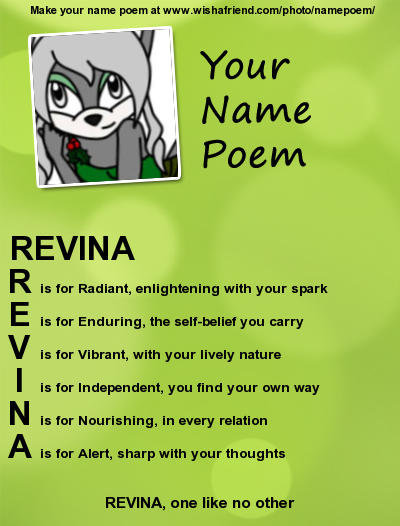 Name Revin Revina Name Poem by ArtemisSilverbane on DeviantArt