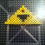 The Tri-force made from Perler beads.