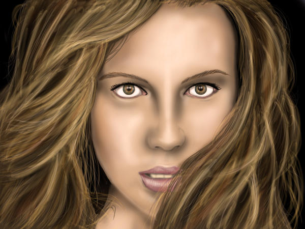 Kate Beckinsale digital art by D-B-Dot-Com