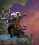 Drizzt and Guenhwyvar by Kanuka76