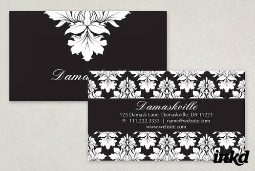 Elegant Damask Business Card