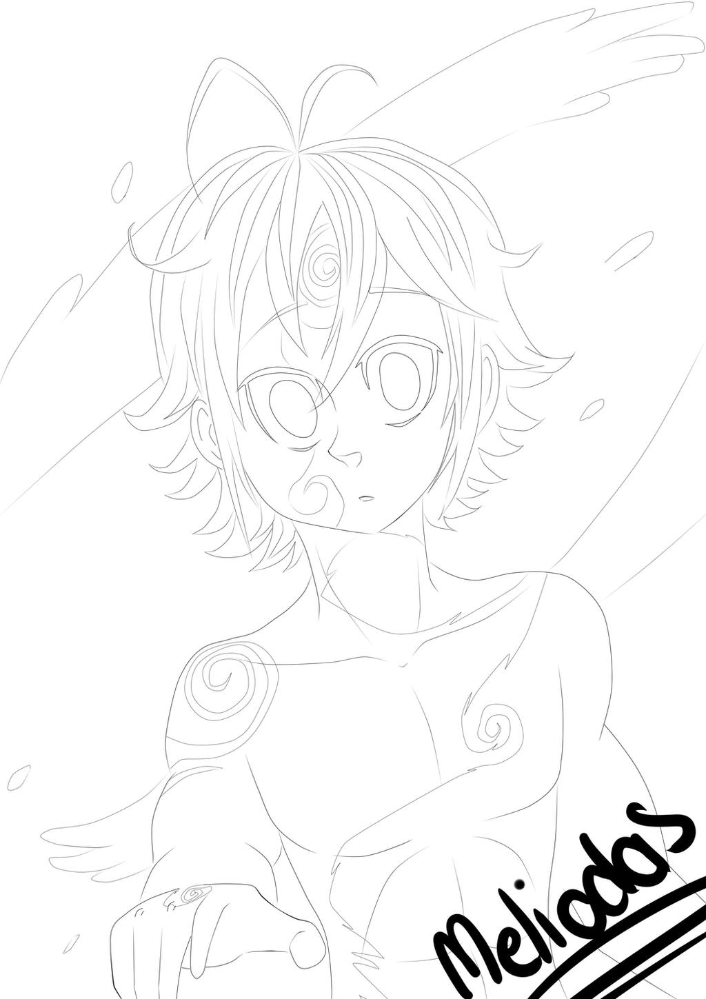 Lineart : Meliodas by Noriko-Neko-Xion on DeviantArt