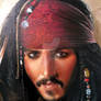 Capt Jack Sparrow oil paint close-up savvy