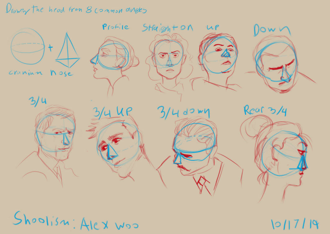 Simplified Head Angle Reference Sheet by KKZartworks on DeviantArt