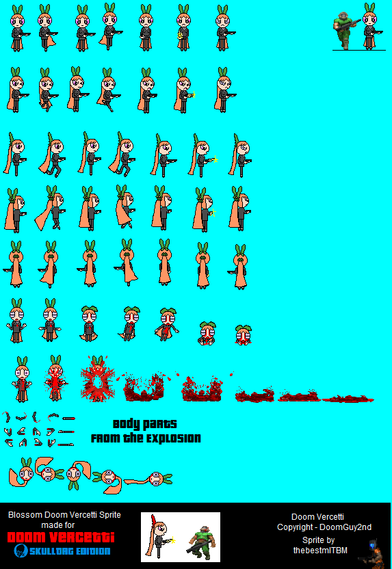 Doom Rabbit Sprite Doom Vercetti Sprite Sheet (Zandronum) by thebestmlTBM on DeviantArt