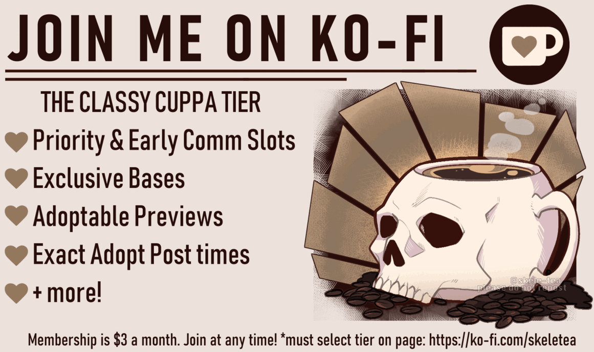 [Membership Tier] Join me on Ko-fi!