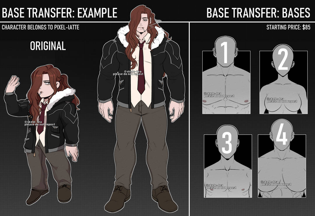 Transfer Deviantart Base Transfer Commissions CLOSED by skele-tea on DeviantArt