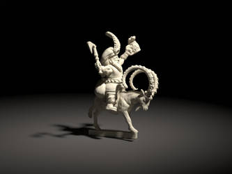 Adventurer - Dwarfen Goat - DnD style miniature.