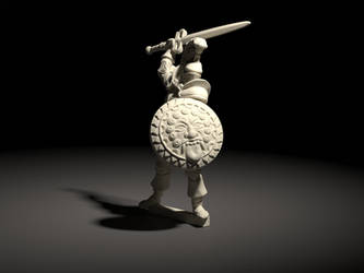 Adventurer - fighter/knight - DnD style miniature.