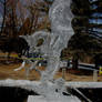 Dragon and Sword Ice Sculpture