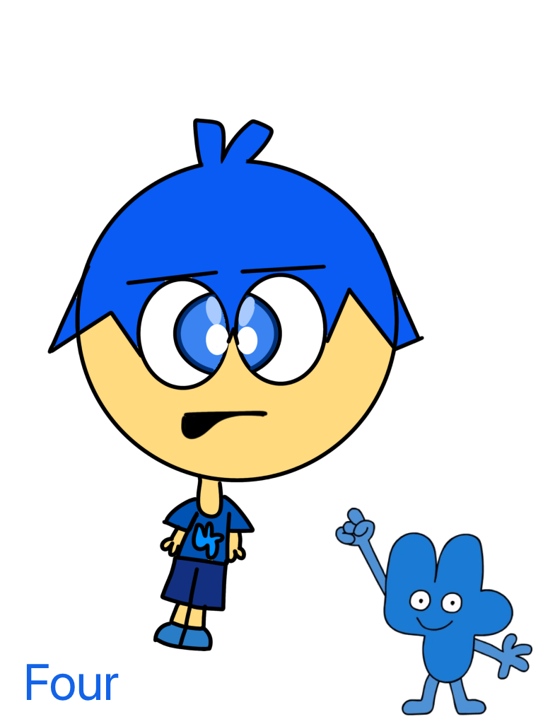 Bfdie Ruler Humanized Bfdi Humanized Four! by thatlilbfdifan10 on DeviantArt
