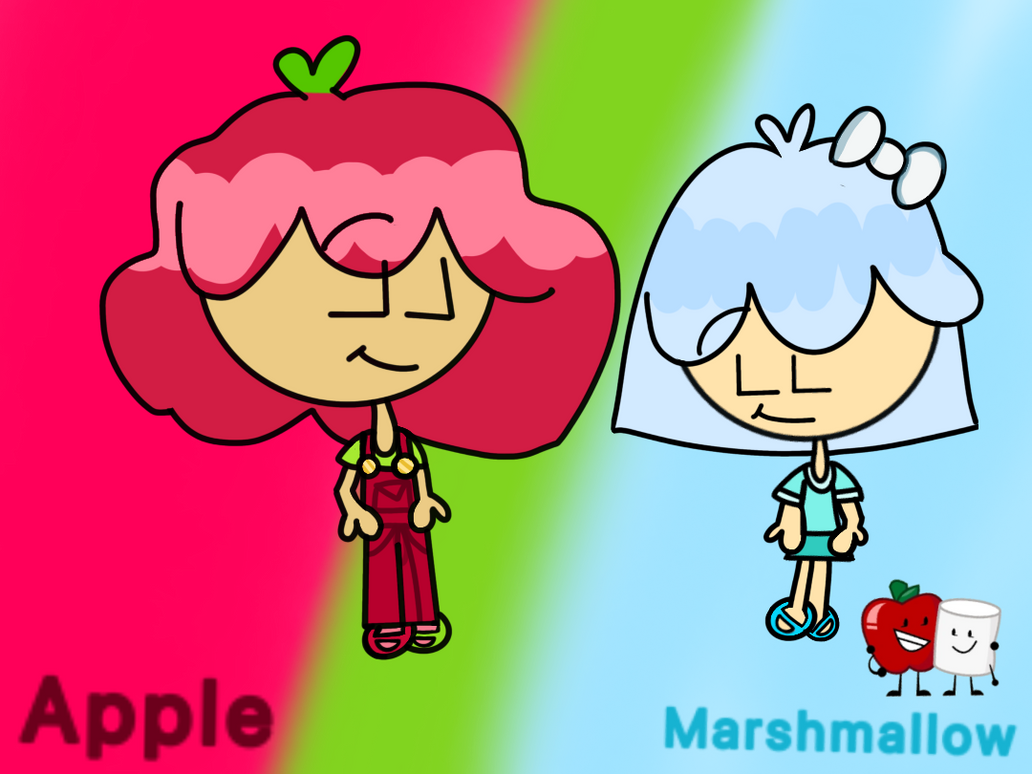 Inanimate Insanity Humanized Apple and Marshmallow by thatlilbfdifan10 ...