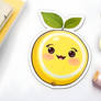 SDXL 09 a pack of cute lemon sticker white backgro