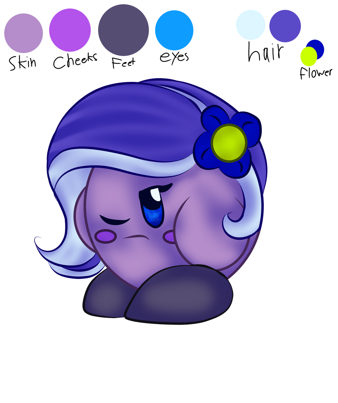 Sapphire the Purple Puffball (OC) by Quartz2006 on DeviantArt