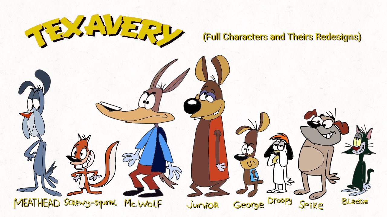 TEX Avery FULL Characters And Their Designs By HallTheHedgehog On tex-avery-full-characters-and-their-designs-by-hallthehedgehog-on