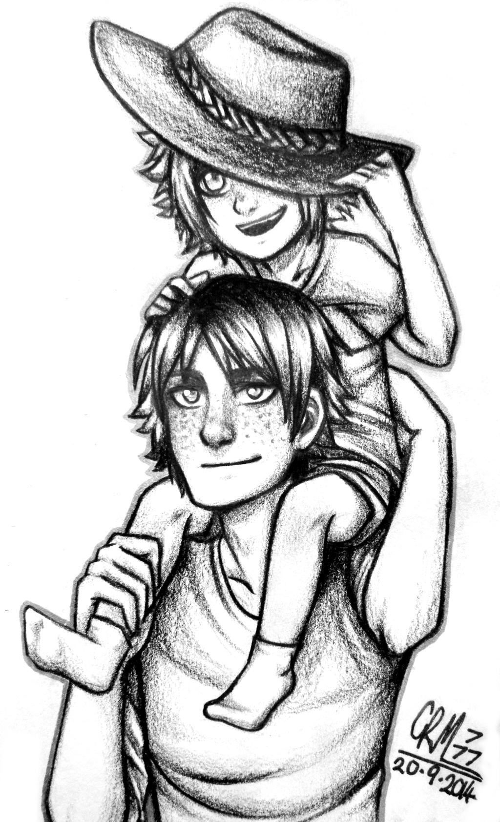 Shoulder Ride by Gresta-GraceM on DeviantArt