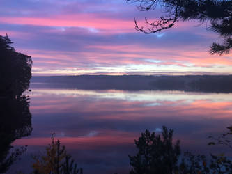 Sunrise over Vikern lake, Kopparskallen