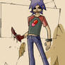 2-D with pet knife