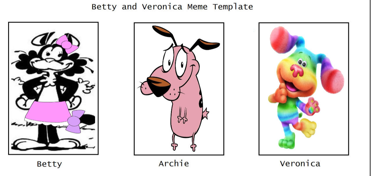 Veronica Rabbit Cartoon Second Cartoon Doggo Betty and Veronica Meme by Beatlesfangirl15 on ...