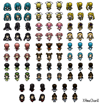 Female Characters- Pokemon Sprites by xAmeChanx