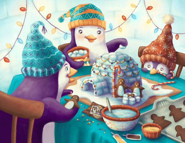 Penguin Family's Igloo Nativity by Isynia-Artessa
