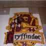 Gryffindor house emblem in perler