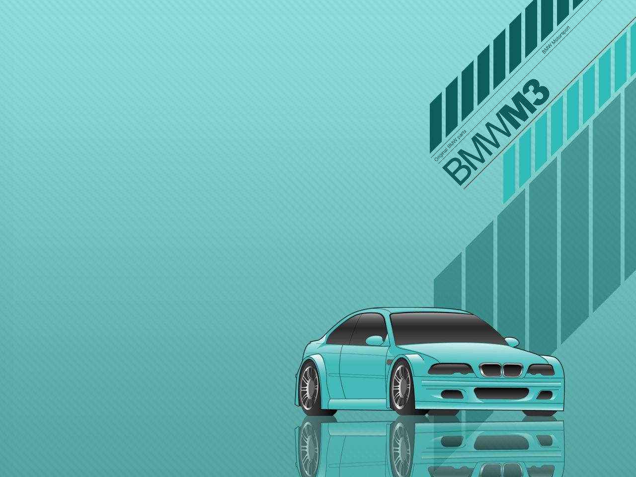 BMW M3 Wallpaper Cyan Green